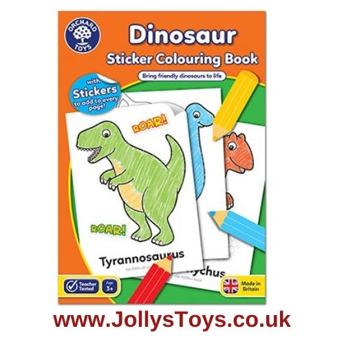 Dinosaurs Colouring Book with Stickers - JollysToys.co.uk